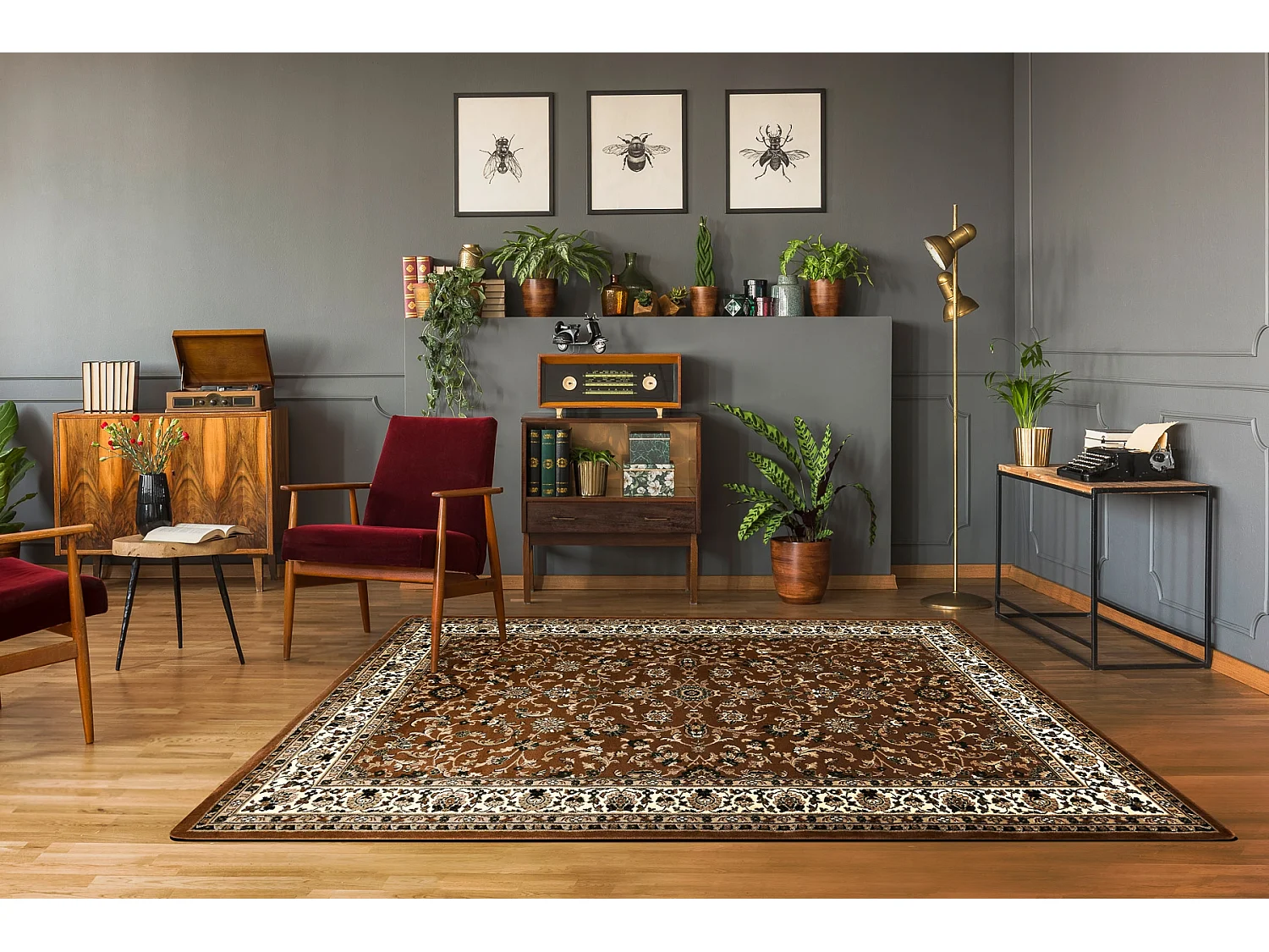 Tapijt ROYAL ADR patroon 1745 bruin 100x200 cm