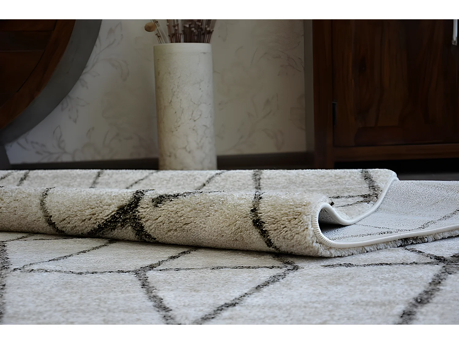 Tapijt SHADOW 818 crème / l. beige - Driehoek 80x150 cm