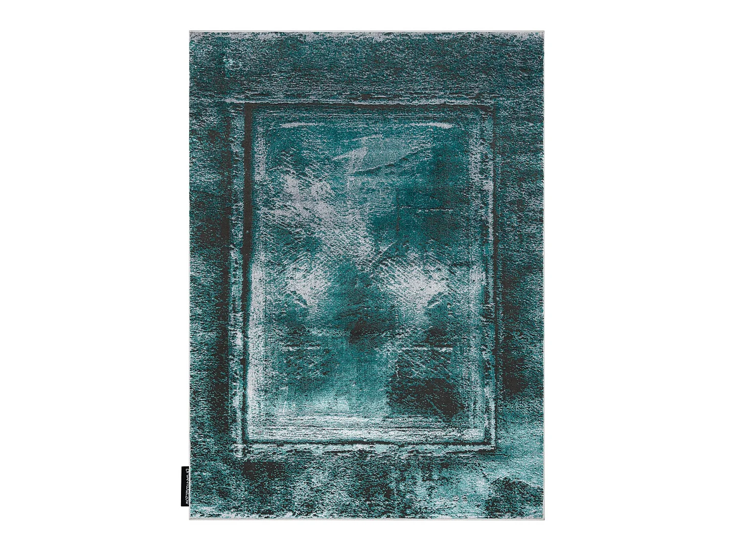 Tapis DE LUXE moderne 634 Cadre vintage - Structural vert / anthracite 120x170 cm