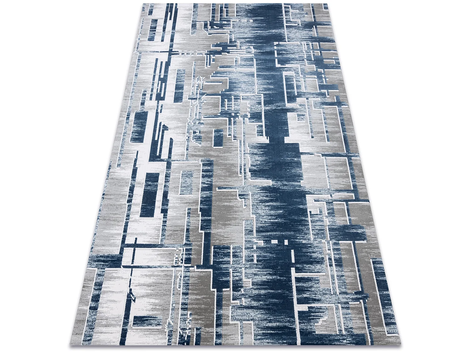 Tappeto ACRILICO USKUP Geometrico 9481 blu 100x200 cm