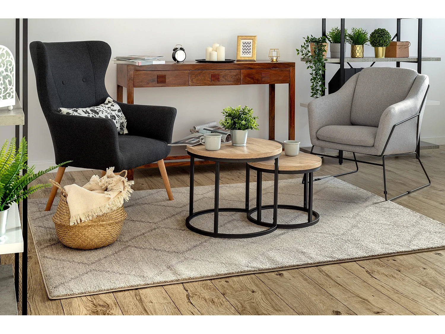 Tapijt SOFT 8036 RUIT , ETNO crème / helder , bruin 140x190 cm