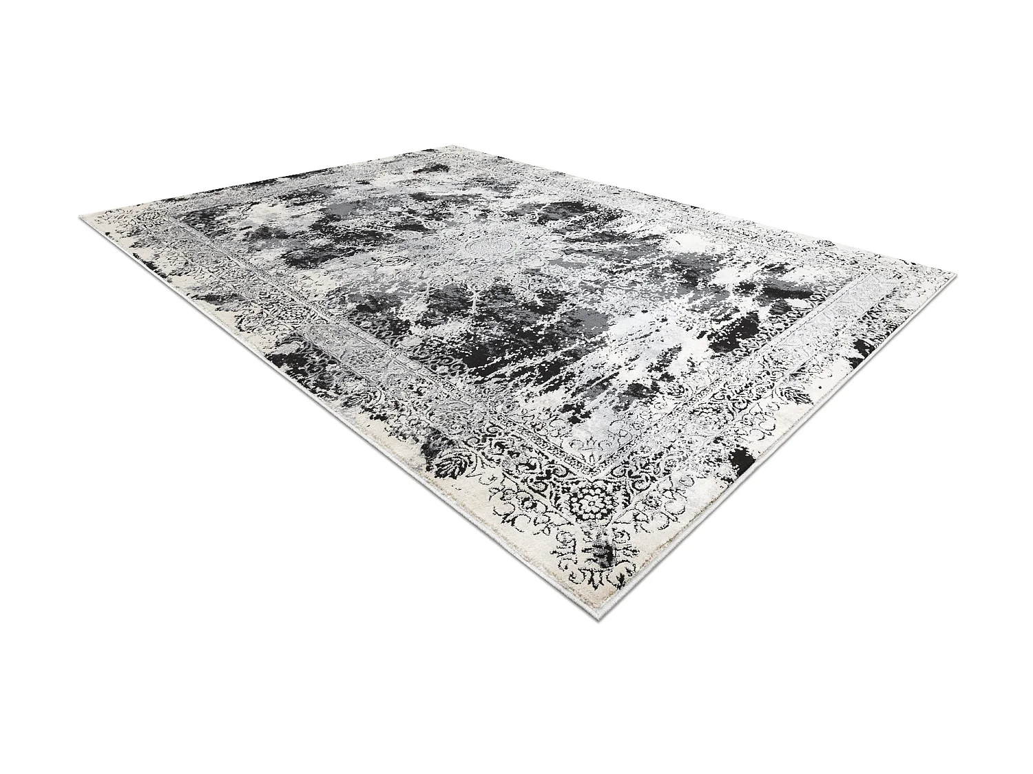 Tapijt VINCI 1407 modern Rozet vintage gewreven - Structureel ivoor /  120x170 cm