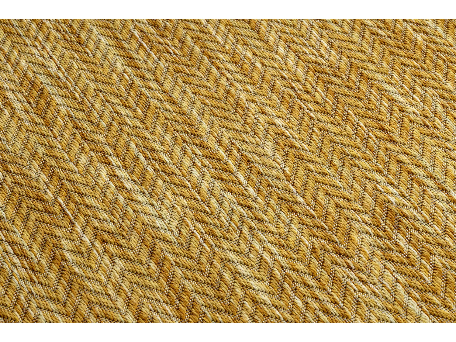 Moderno FISY tapis SIZAL 20776 Zigzag, mélange jaune 140x190 cm