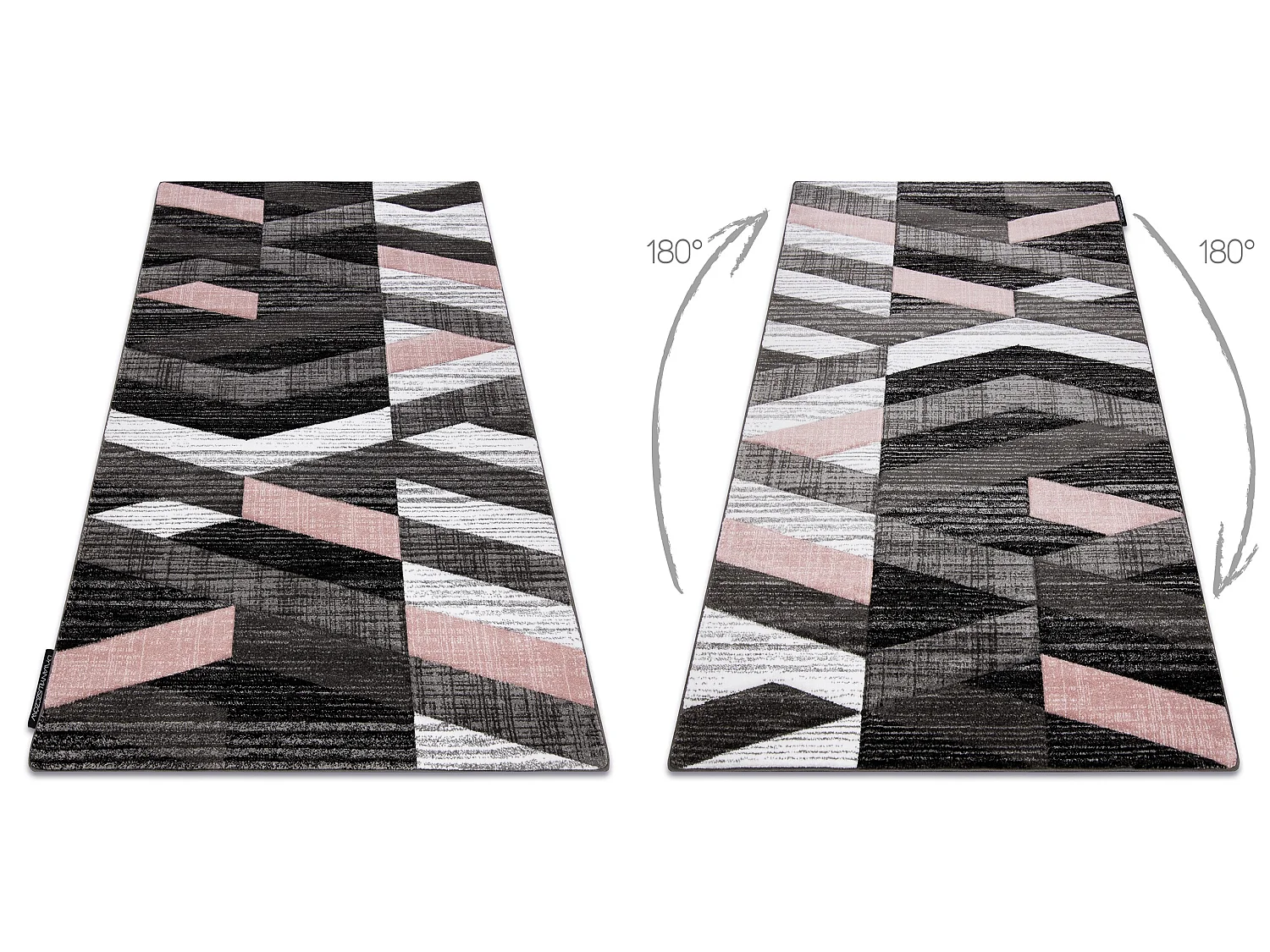 Tapijt ALTER Bax Strepen rozekleuring 140x190 cm