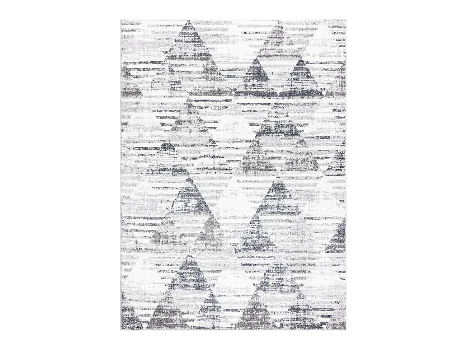Tapijt POLI 8408A Geometrisch wit / grijs 80x150 cm