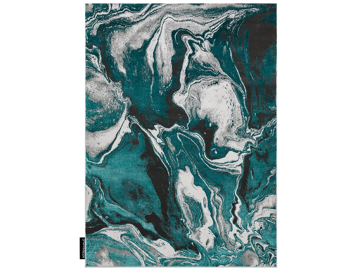 Tapis DE LUXE moderne 622 Abstraction - Structural vert / anthracite 120x170 cm