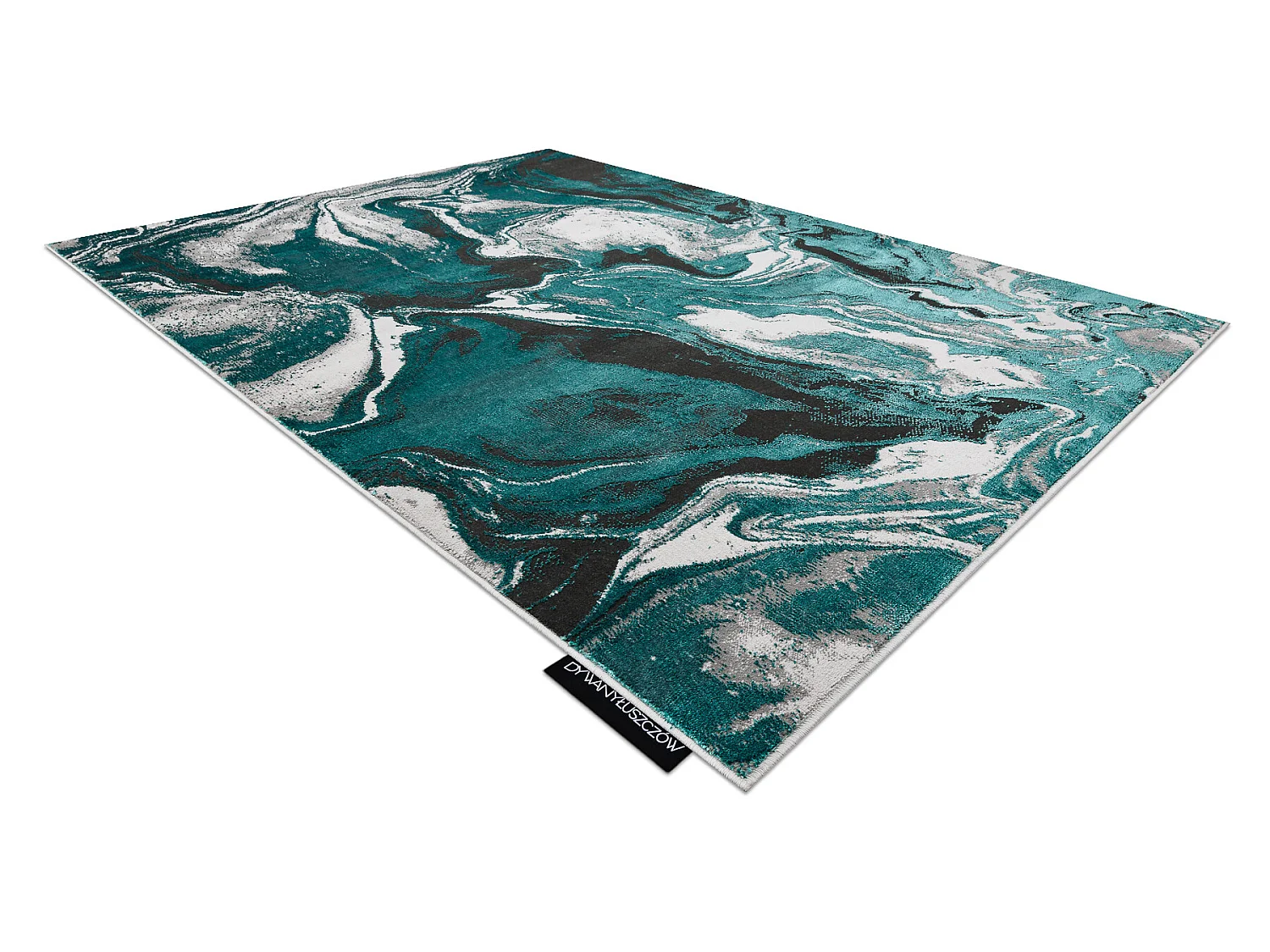 Tapis DE LUXE moderne 622 Abstraction - Structural vert / anthracite 120x170 cm