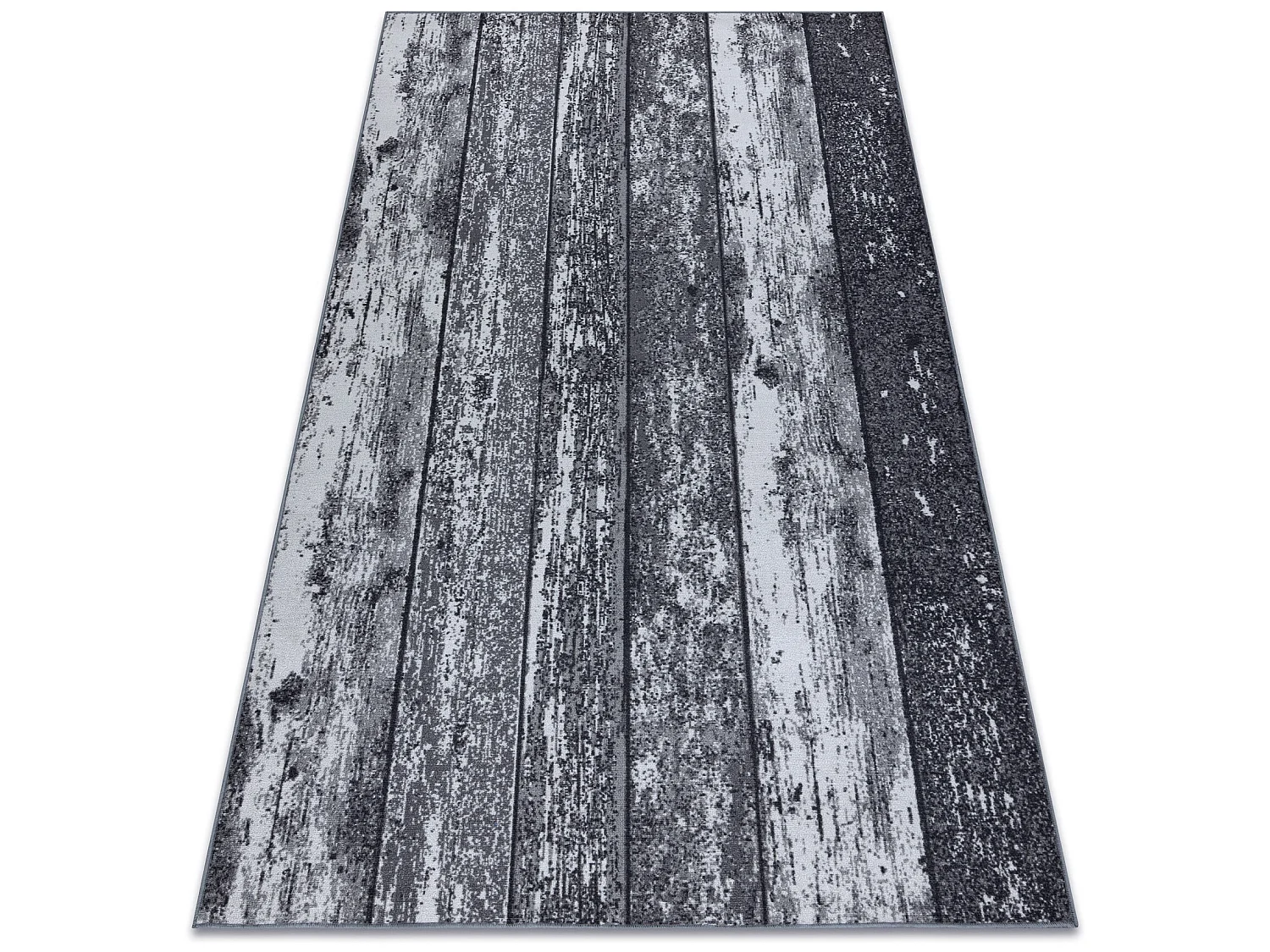TAPIS - MOQUETTE antidérapant WOOD bois planche gris 100x200 cm