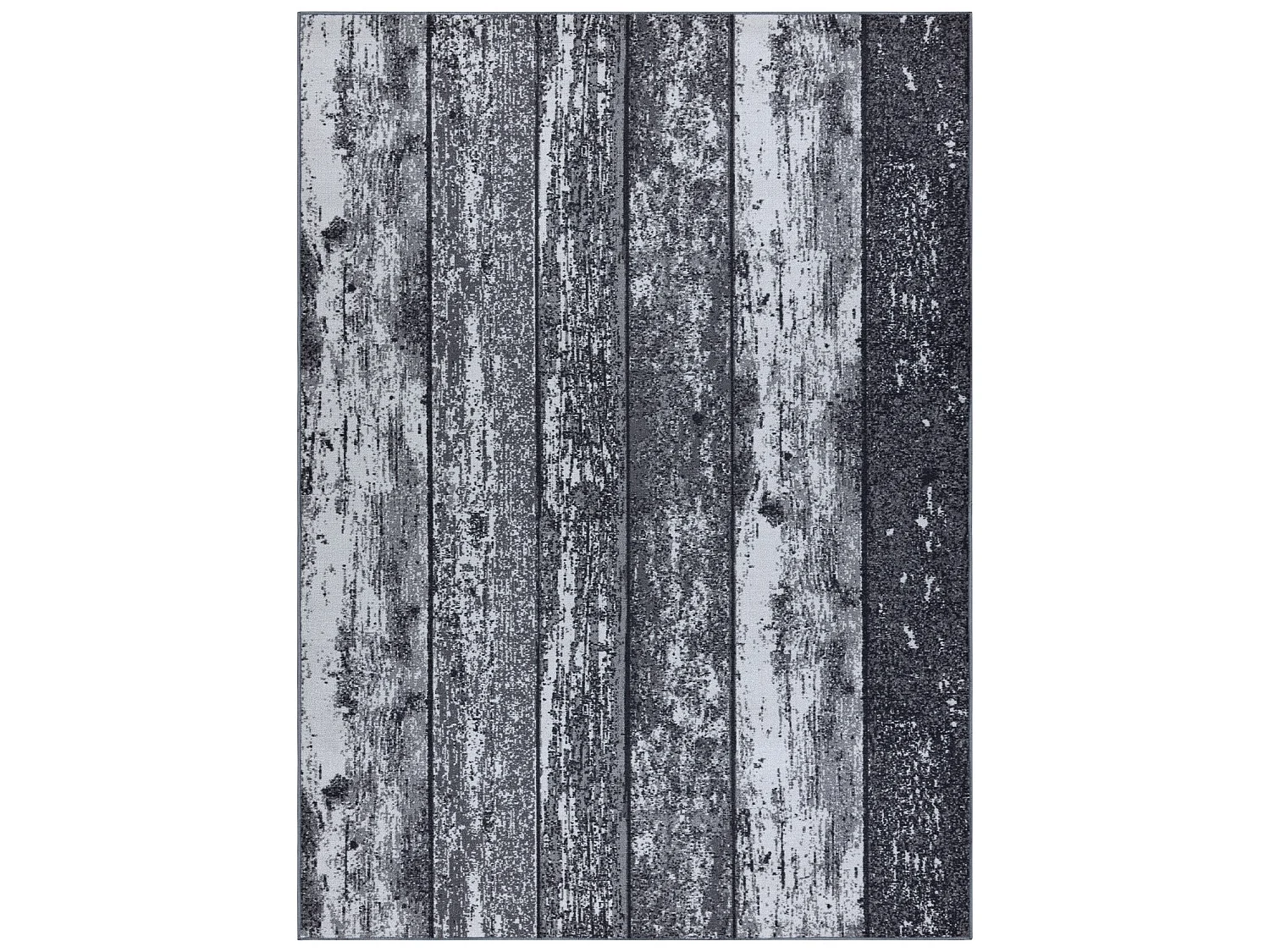 TAPIS - MOQUETTE antidérapant WOOD bois planche gris 100x200 cm