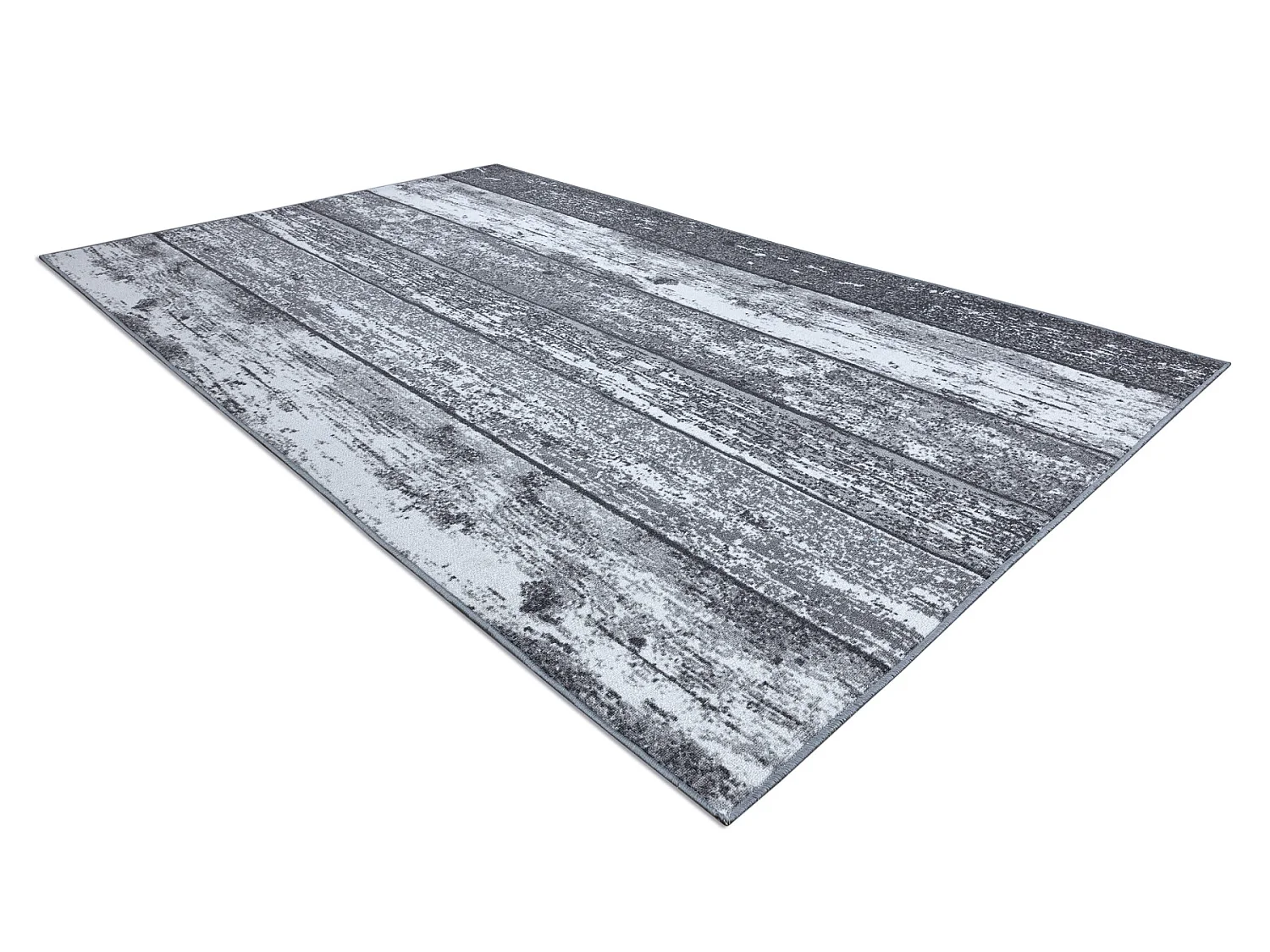 TAPIS - MOQUETTE antidérapant WOOD bois planche gris 100x200 cm