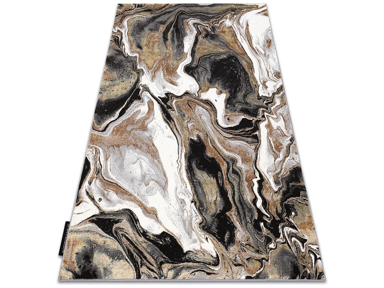 Tapis DE LUXE moderne 622 Abstraction - Structural crème / or 140x190 cm