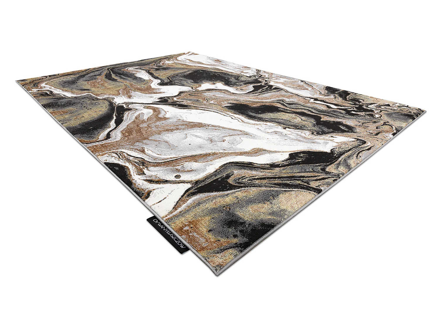 Tapis DE LUXE moderne 622 Abstraction - Structural crème / or 140x190 cm