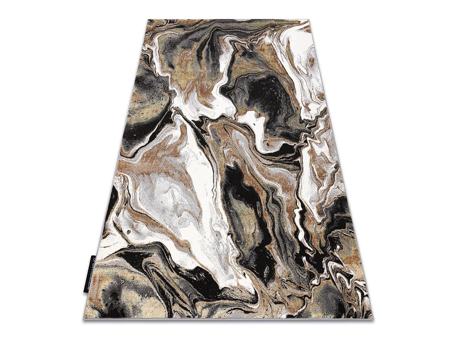 Tapis DE LUXE moderne 622 Abstraction - Structural crème / or 140x190 cm