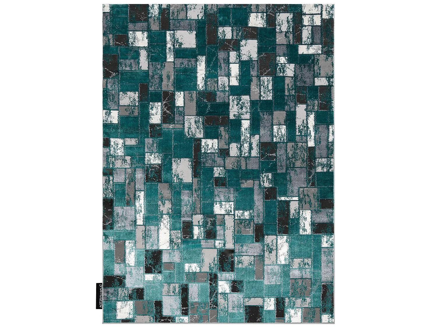 Tapis DE LUXE moderne 6768 Géométrique - Structural vert / anthracit 140x190 cm