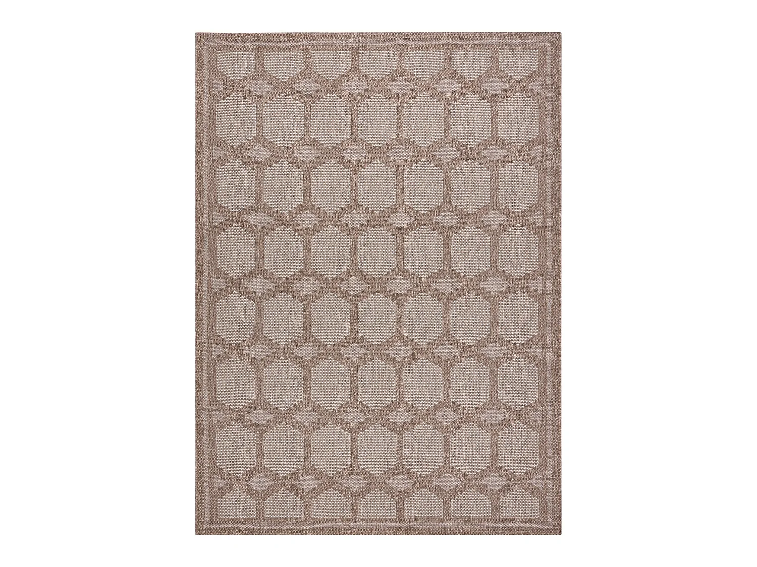Tapis HOUSE SIZAL 40356 Diamants, tissé à plat, effet laineux beige 80x150 cm