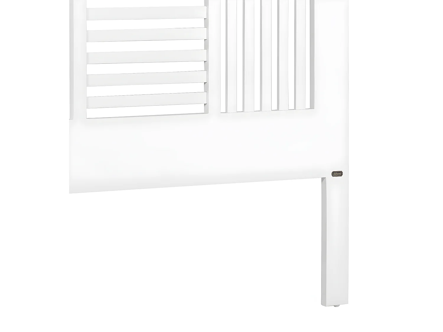 Tête de lit bois massif de mindi blanc Kourame 165cm