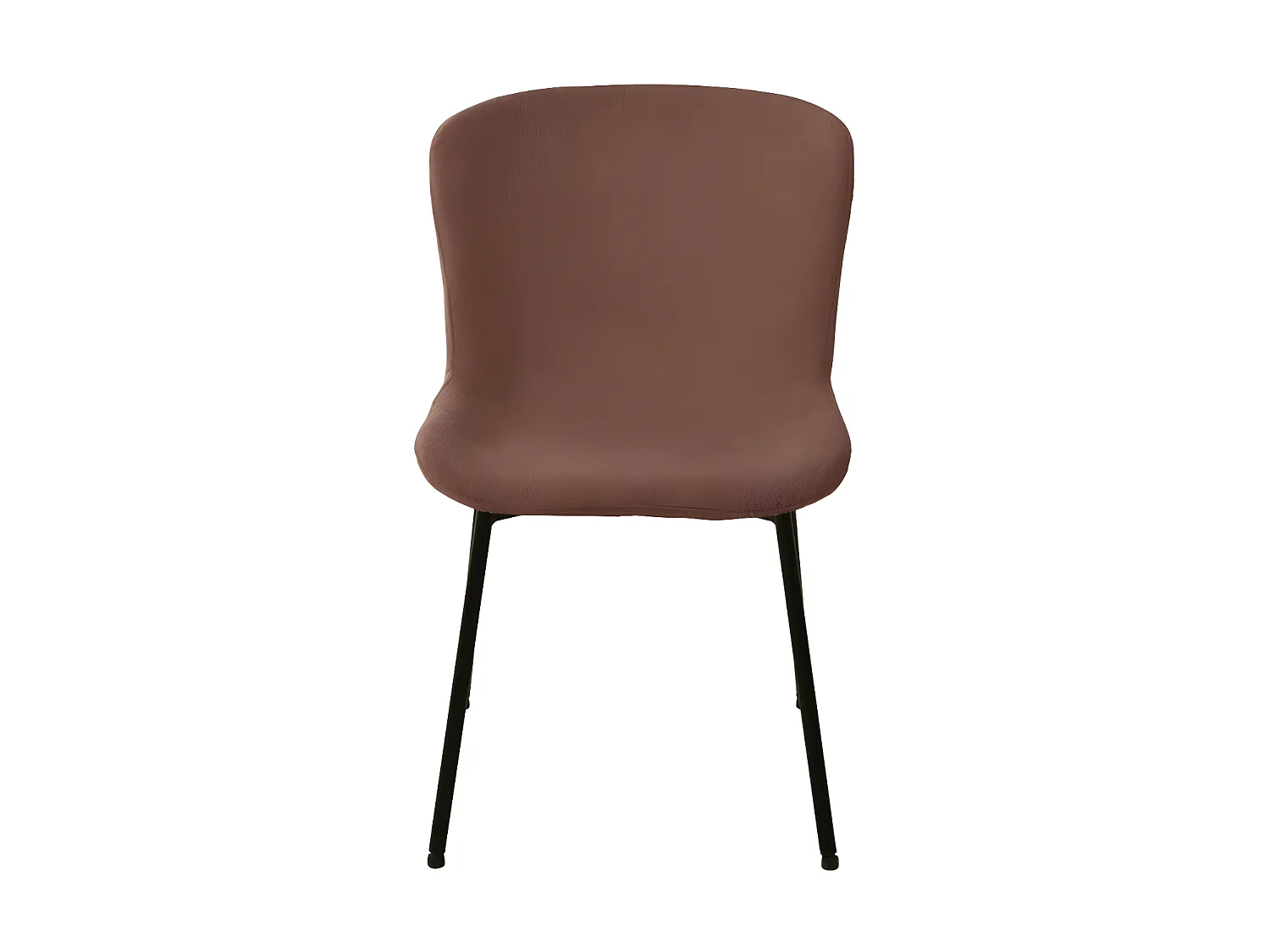 Chaise Maceda En Tissu Bouclé Rouille