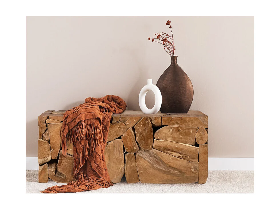 Table basse rectangulaire 60 x 120 cm en bois de teck - TEKKU 2