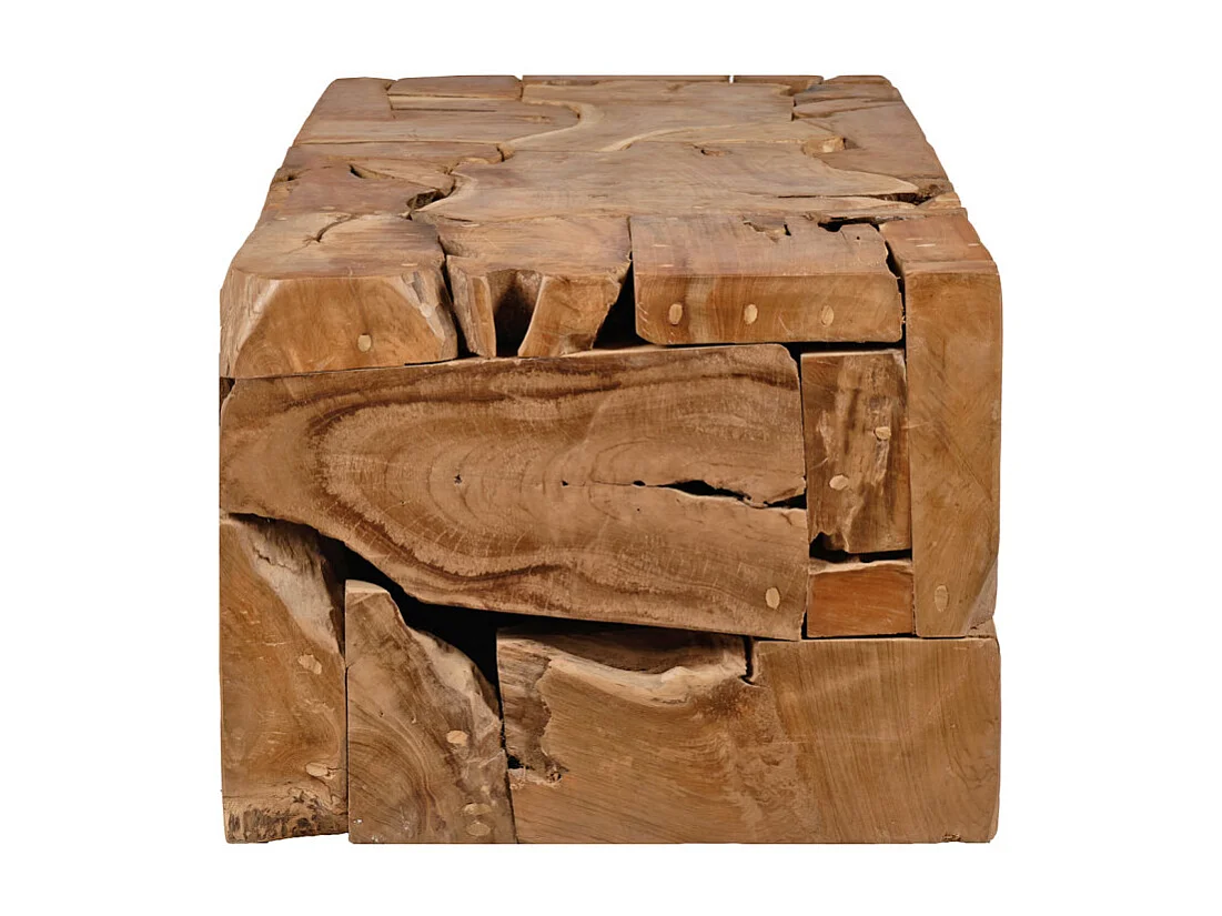 Table basse rectangulaire 60 x 120 cm en bois de teck - TEKKU 2