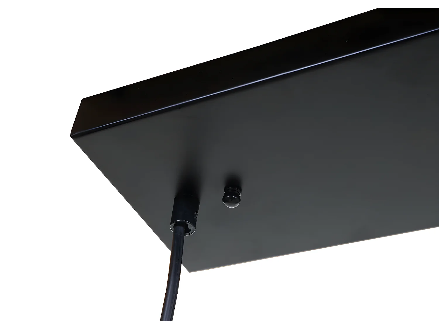 Lampe suspension suspendue design industriel en bois massif noir 3 abat-jours 04_0003602