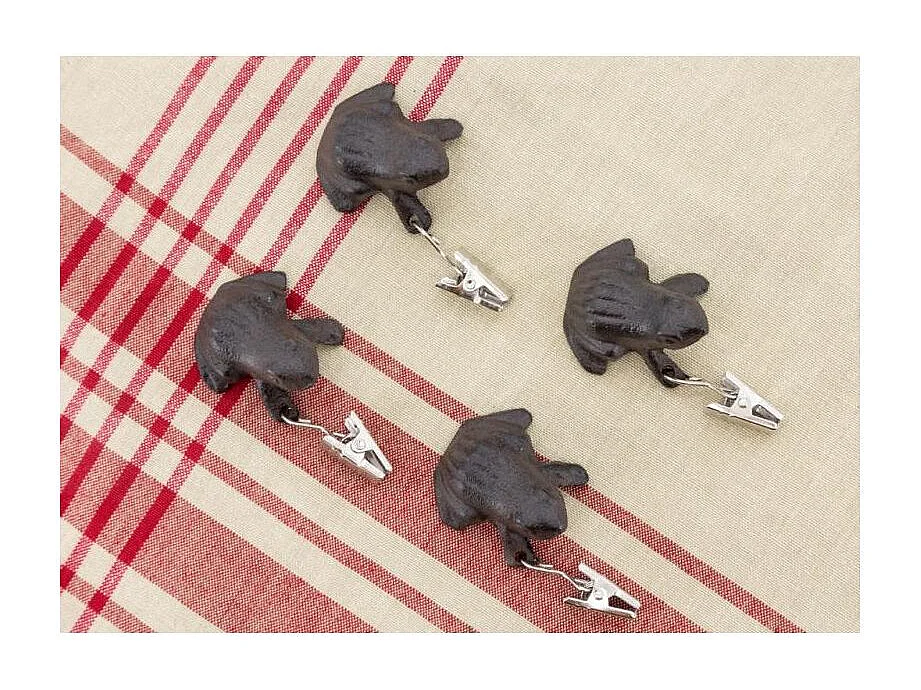Poids de nappe en fonte (lot de 4) Grenouille