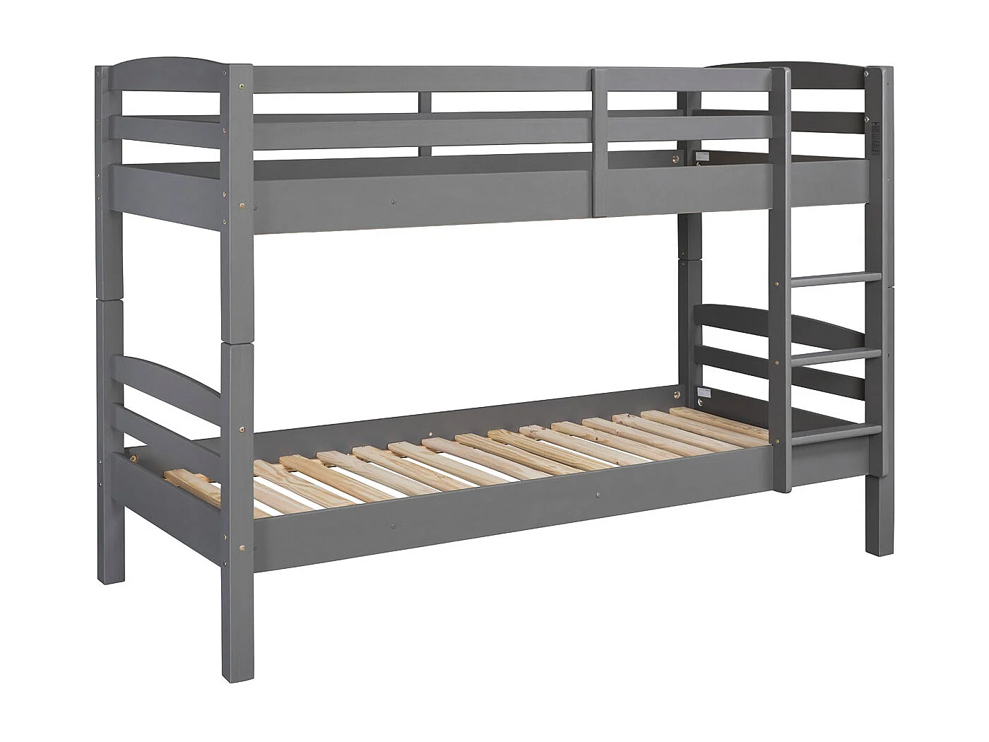 Lit Superposé en Bois "Marius" 90x200cm Gris