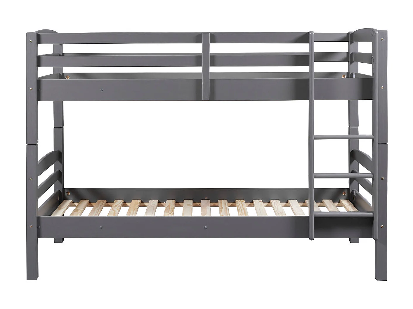 Lit Superposé en Bois "Marius" 90x200cm Gris