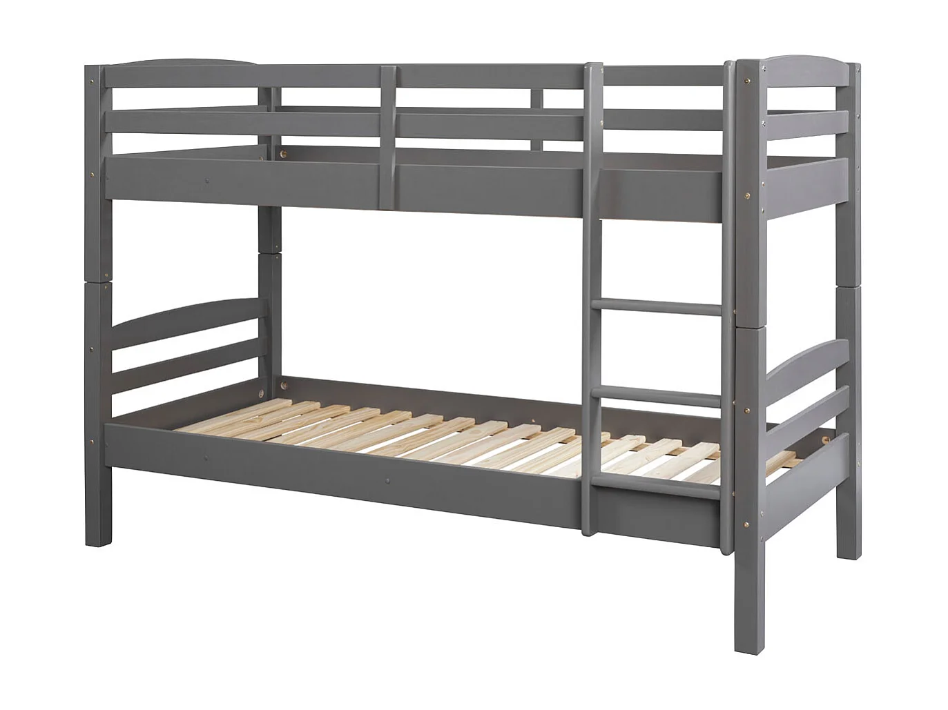 Lit Superposé en Bois "Marius" 90x200cm Gris