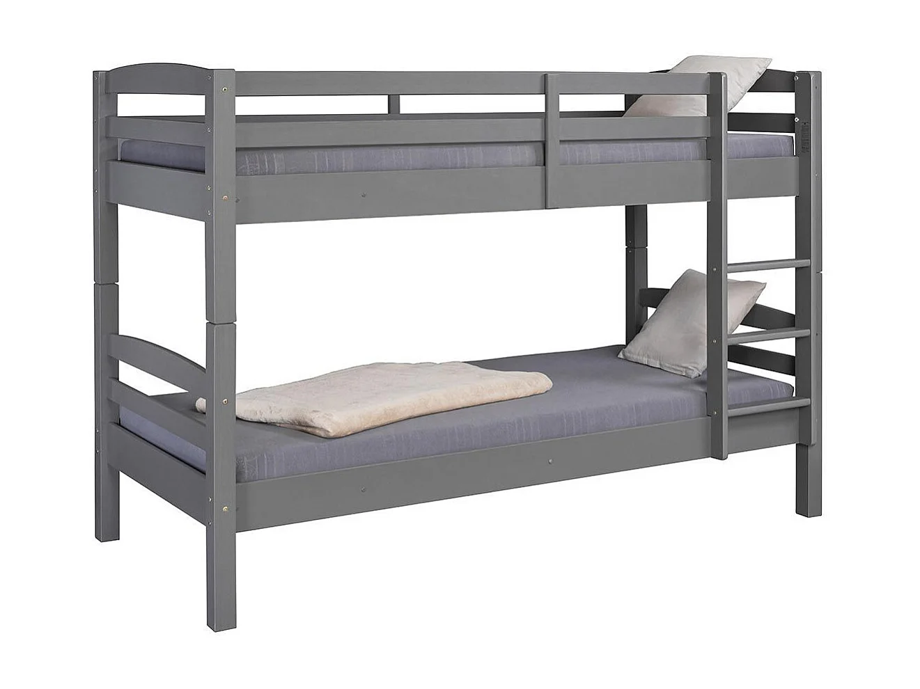 Lit Superposé en Bois "Marius" 90x200cm Gris