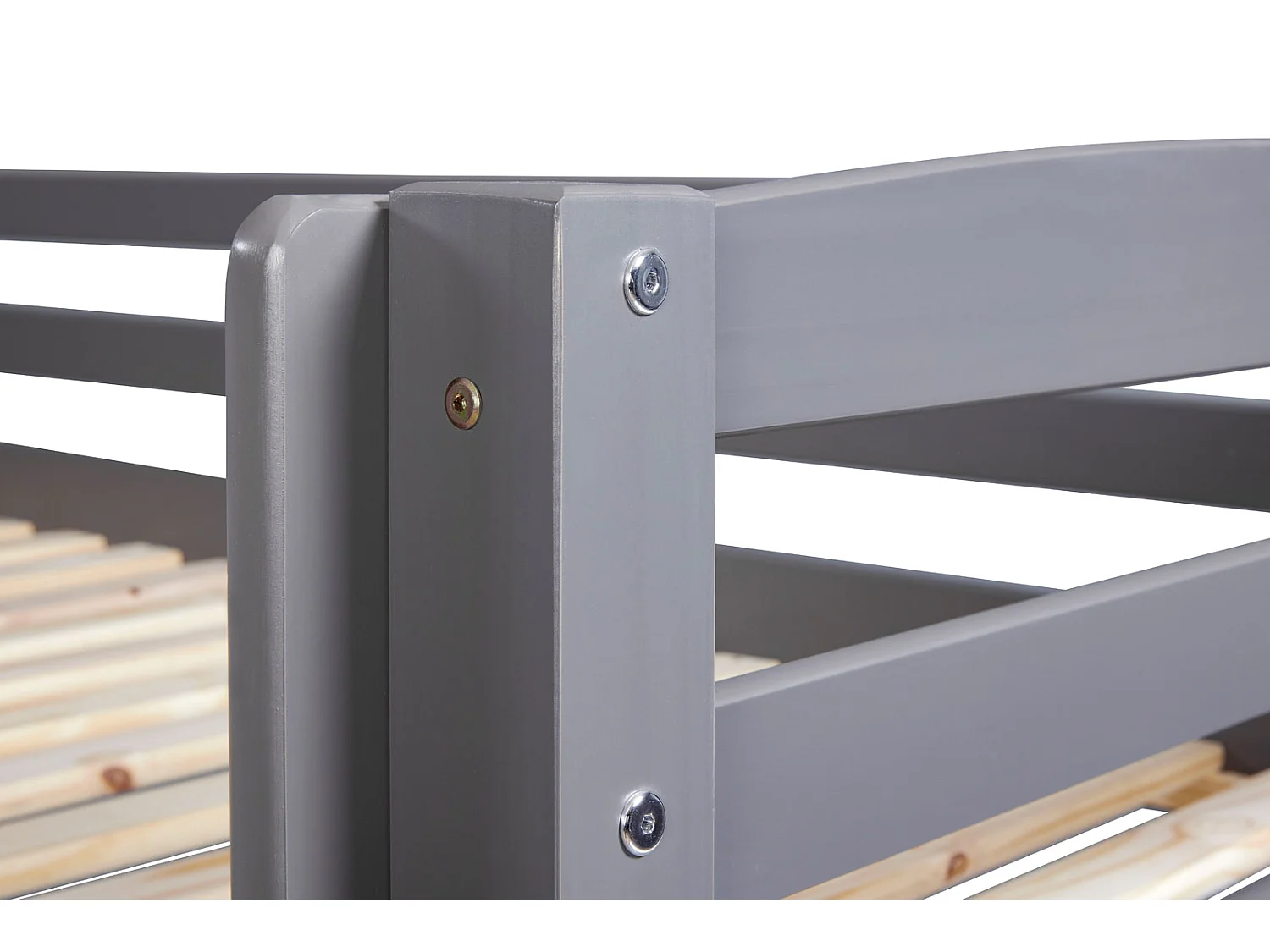 Lit Superposé en Bois "Marius" 90x200cm Gris