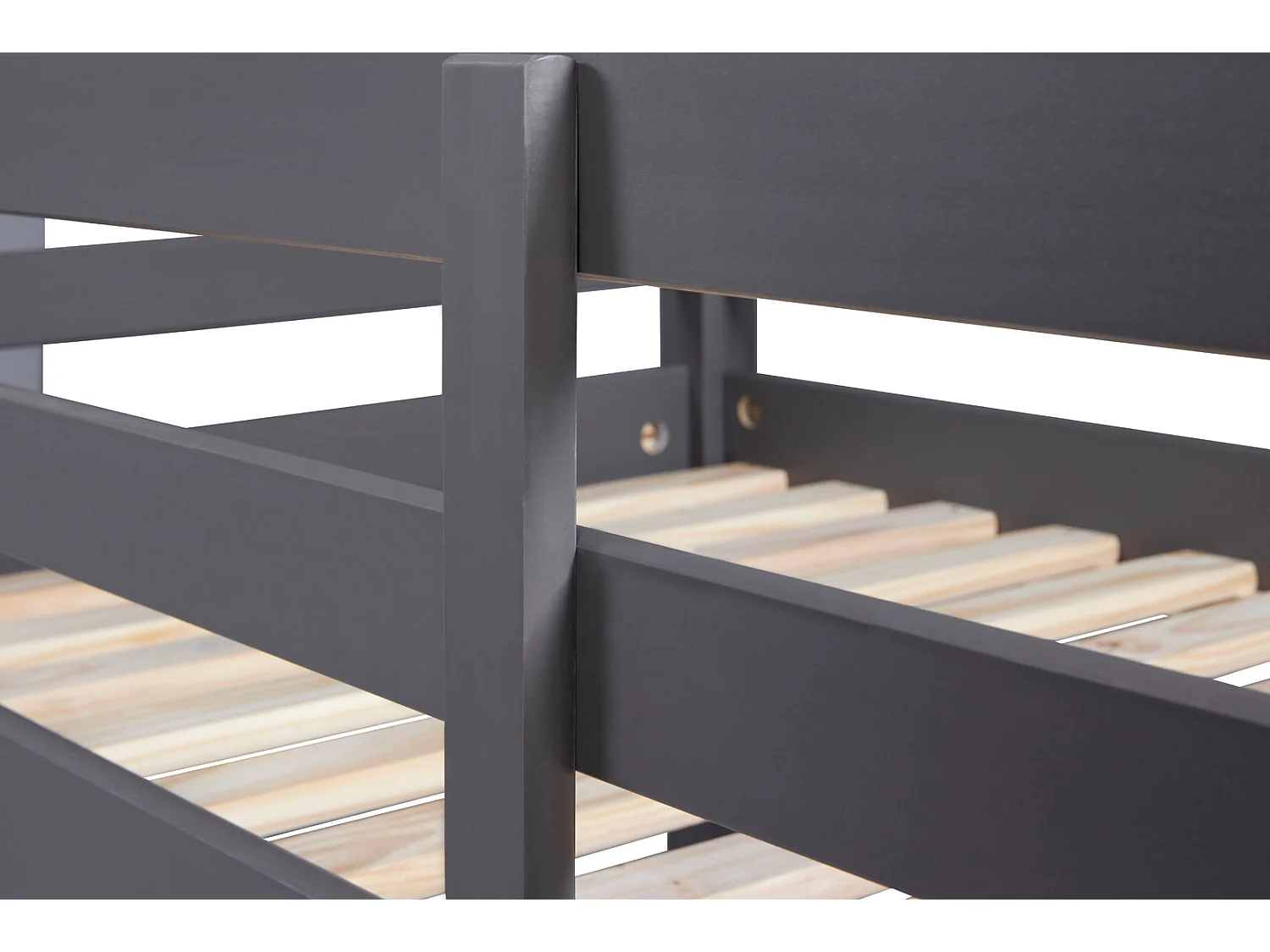 Lit Superposé en Bois "Marius" 90x200cm Gris