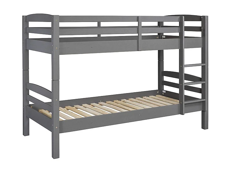 Lit Superposé en Bois "Marius" 90x200cm Gris