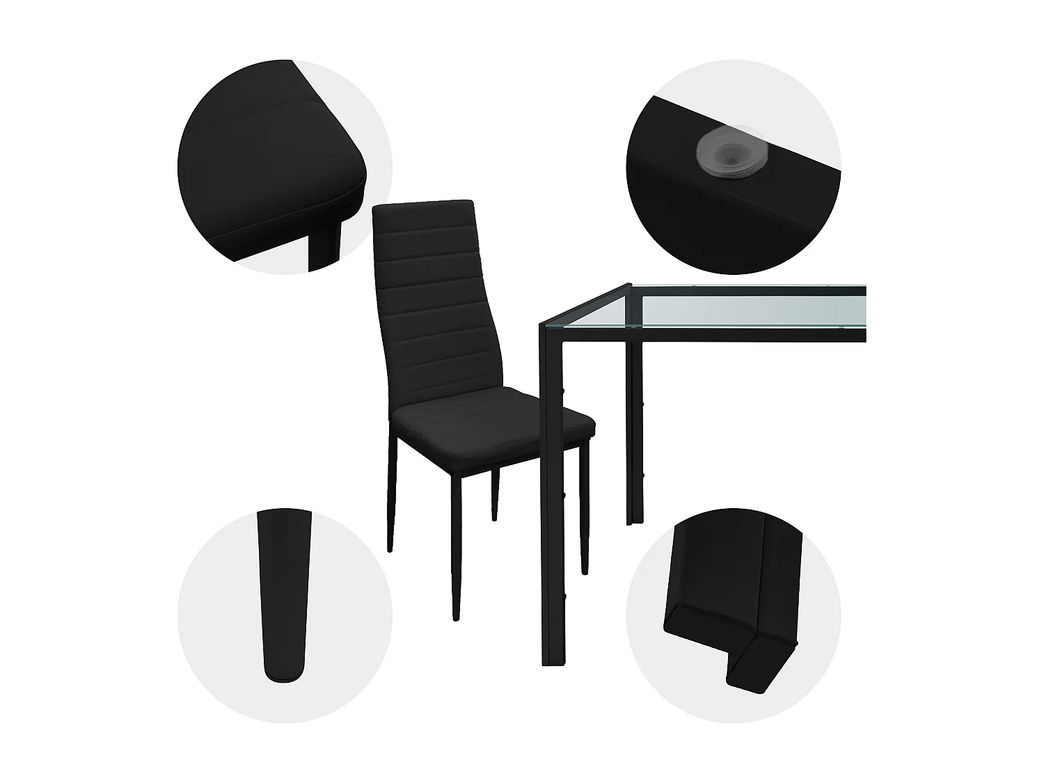 Chaise et table de salle à manger Set de table de salle à manger Chaise Garniture de salle à manger