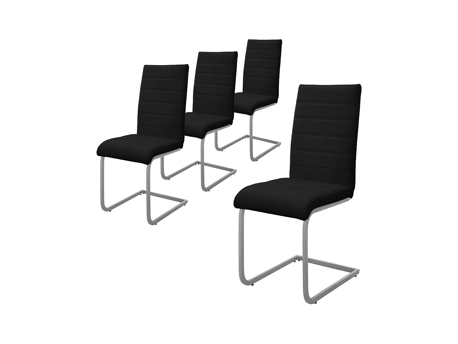Lot de 4 chaises de salle à manger Chaise de cuisine Chaise chaise cantilever Chaise rembourrée Chaise oscillante
