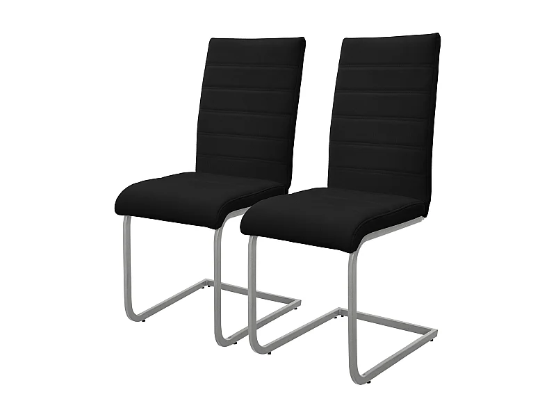 Lot de 2 chaises de salle à manger chaise de cuisine chaise cantilever chaise rembourrée chaise pivotante