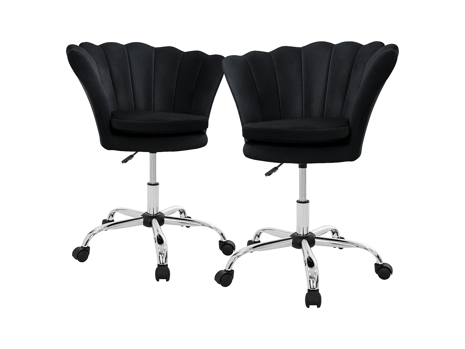 Lot de 2 chaises Chaise de bureau Chaise pivotante avec roulettes Chaise de bureau Réglable en hauteur