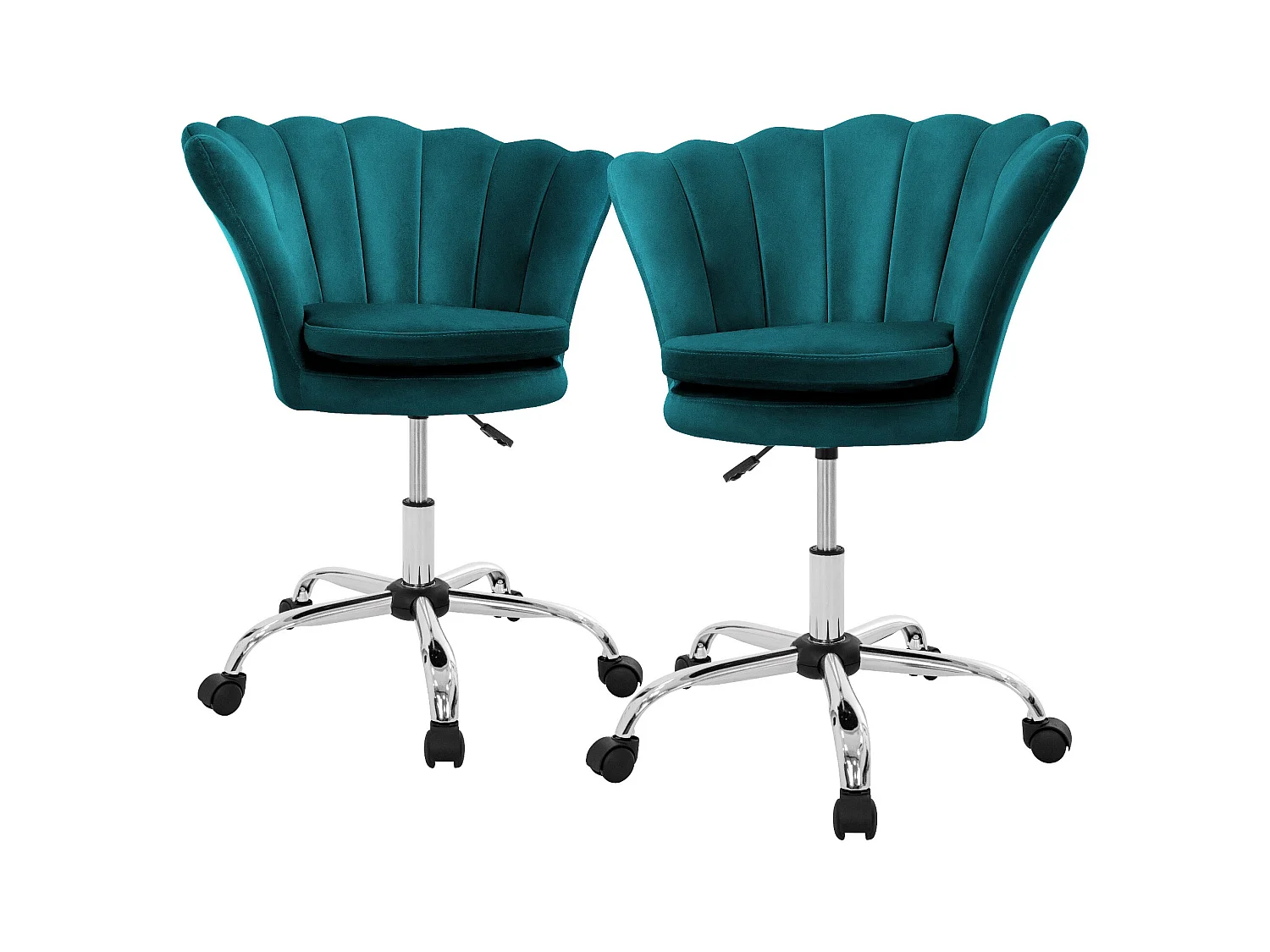 Lot de 2 chaises Chaise de bureau Chaise pivotante avec roulettes Chaise de bureau Réglable en hauteur
