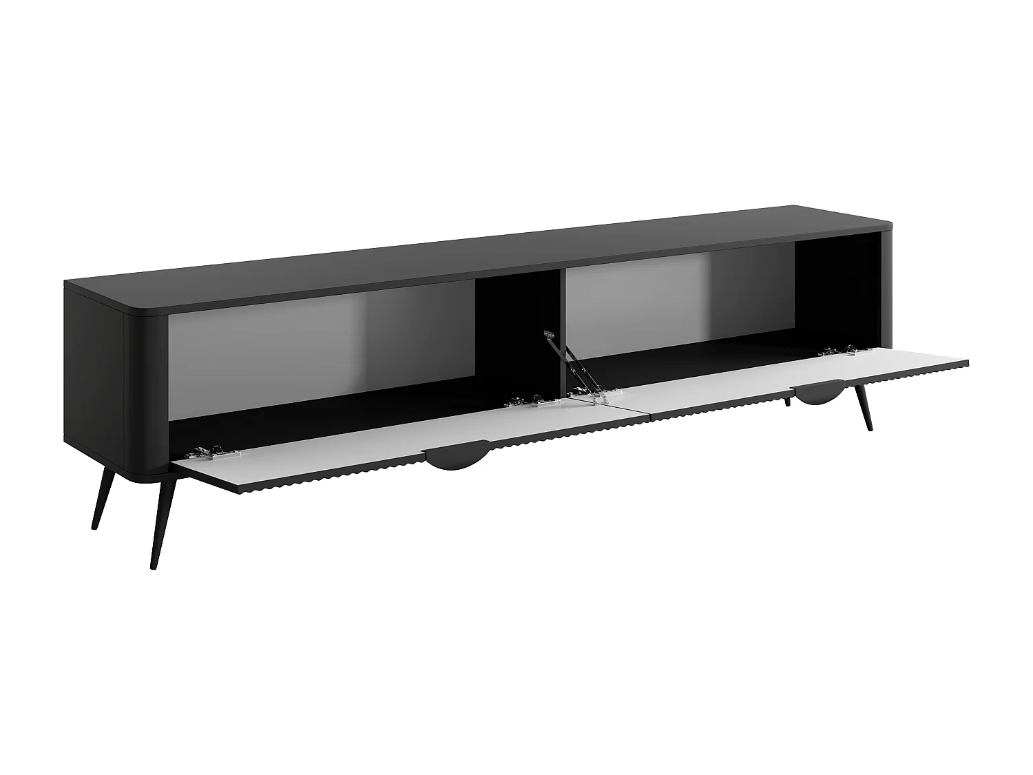 Meuble TV avec 2 portes en MDF - Noir - ELONARIA de Pascal Morabito