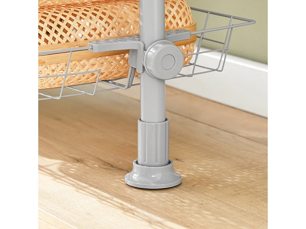 SoBuy Telescopische kledingkast Herkule-systeem, kledingrek breedte (147-195 cm) x hoogte (200-270 cm), FRG34-HG