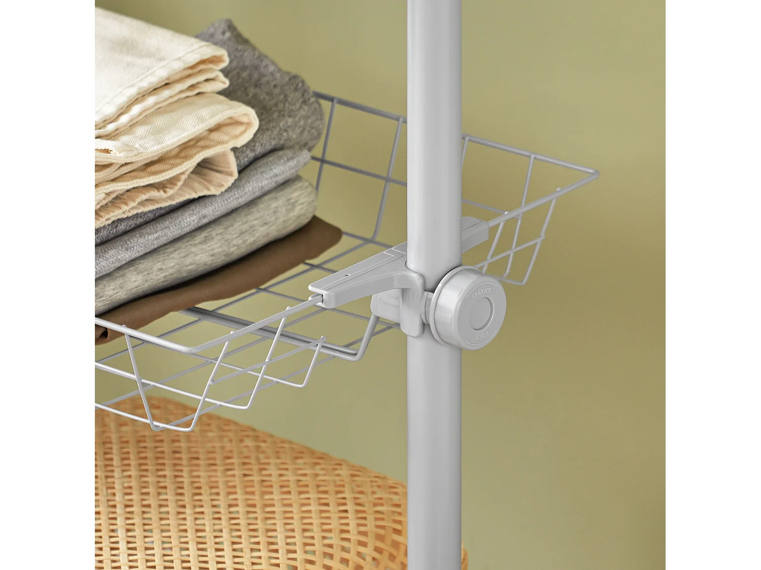 SoBuy Télescopique Garde-Robe Système Herkule, Portant de vêtement largeur (147-198cm) x hauteur (200-285cm), FRG34-HG