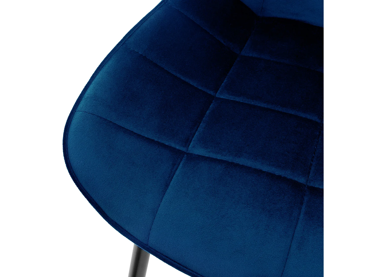 Lot de 8 chaises de salle à manger Chaises de salon Chaises en velours Chaise rembourrée Bleu foncé