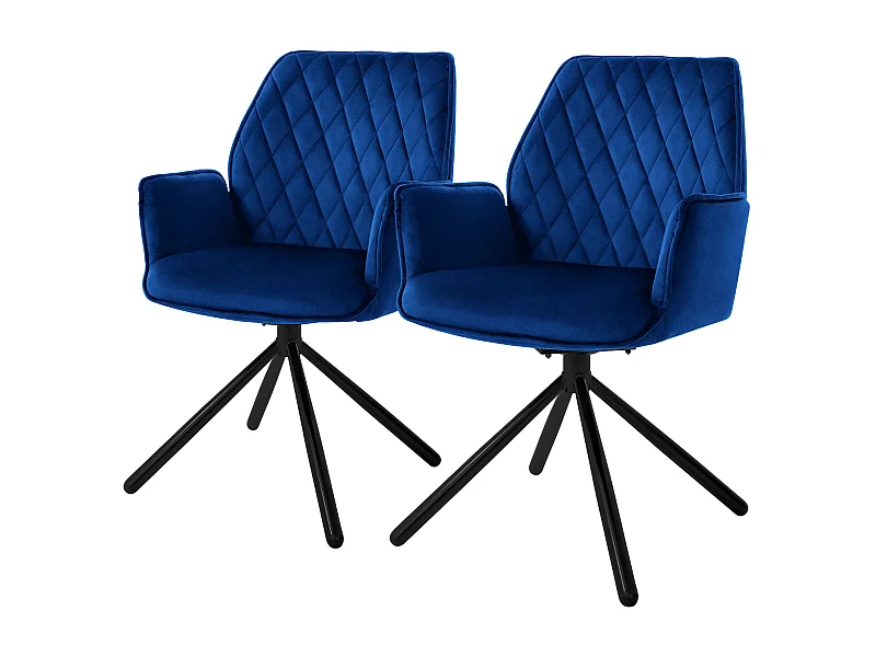 Lote de 2 sillas giratorias silla de comedor sillón de comedor sillón de terciopelo giratorio 180