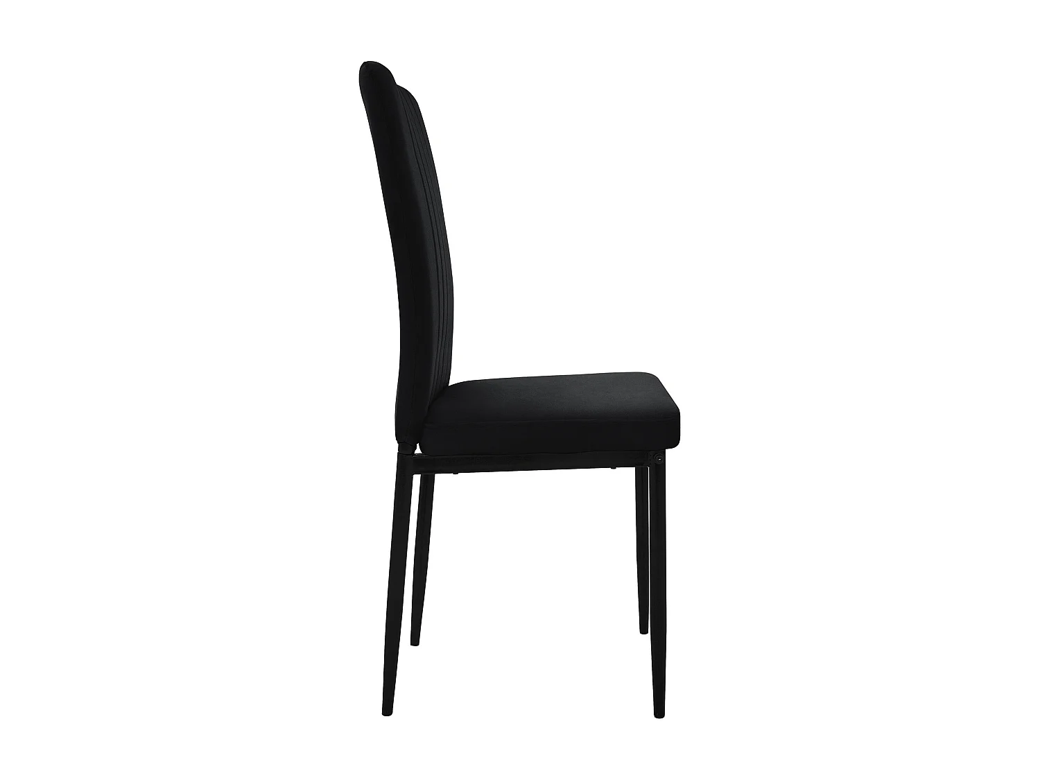 Lote de 4 sillas de comedor silla de cocina silla tapizada silla de salón terciopelo negro