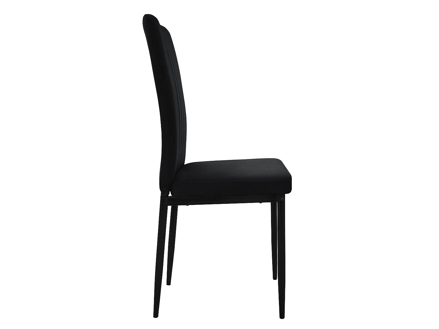 Set di 4 sedie da pranzo sedia da cucina sedia imbottita sedia da soggiorno velluto nero
