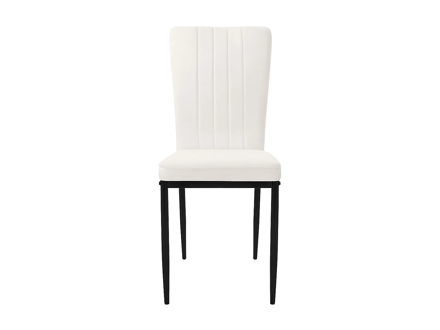 Set de 4 chaises de salle à manger Chaise de cuisine Chaise rembourrée Chaise de salon Blanc velours