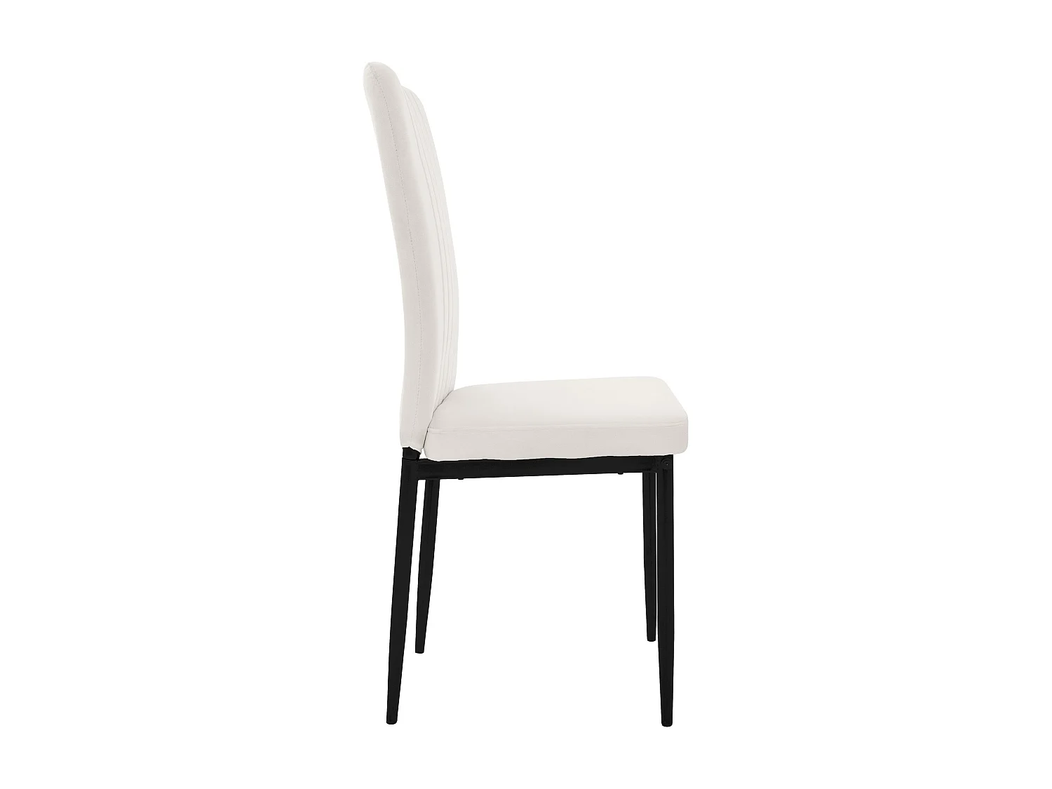 Set de 4 chaises de salle à manger Chaise de cuisine Chaise rembourrée Chaise de salon Blanc velours