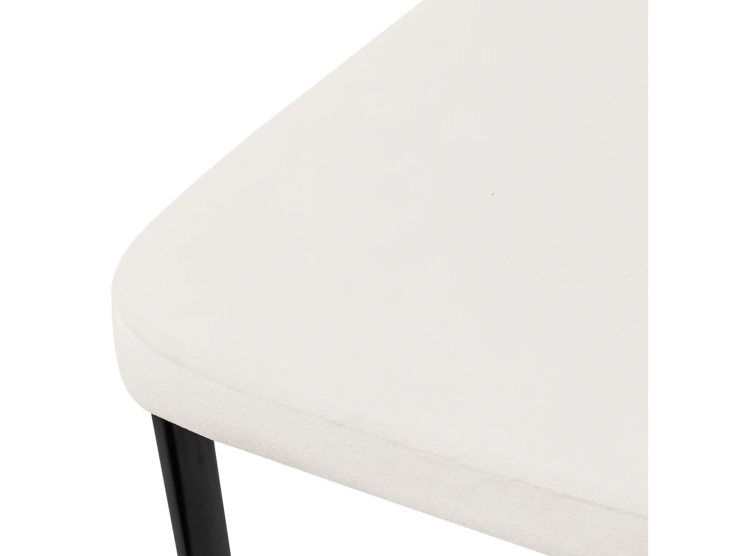 Set de 4 chaises de salle à manger Chaise de cuisine Chaise rembourrée Chaise de salon Blanc velours