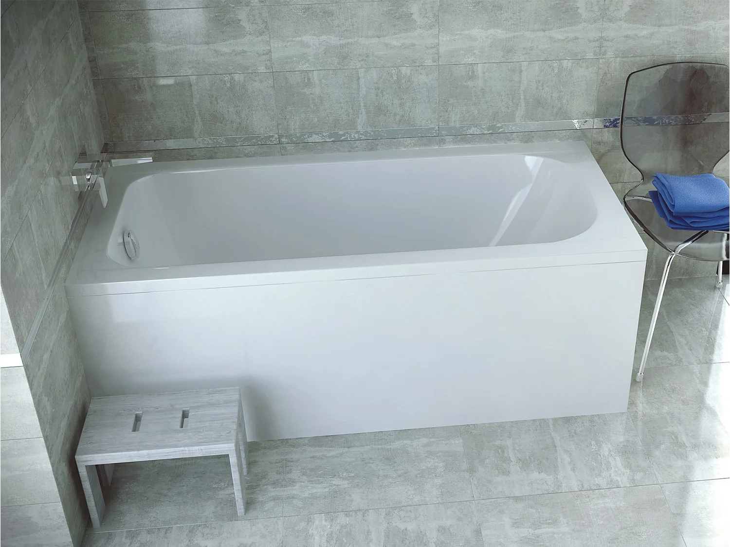 Baignoire CONTINEA 140x70 cm avec tablier réversible