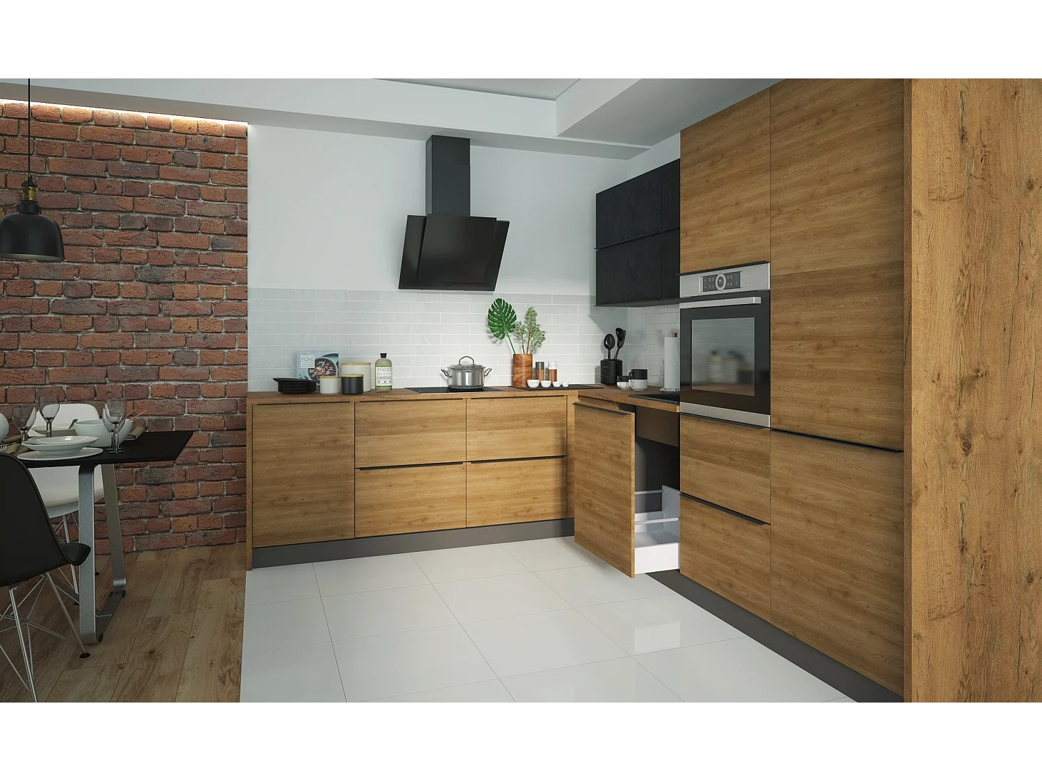 Ensemble Cuisine en L HENNELLY 450 cm sur mesure
