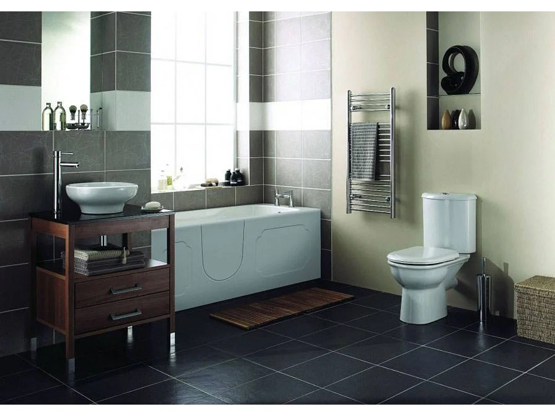 Baignoire à porte KASTRAKI 151x75x61 cm droit ou gauche - Porte & Robinetterie: gauche